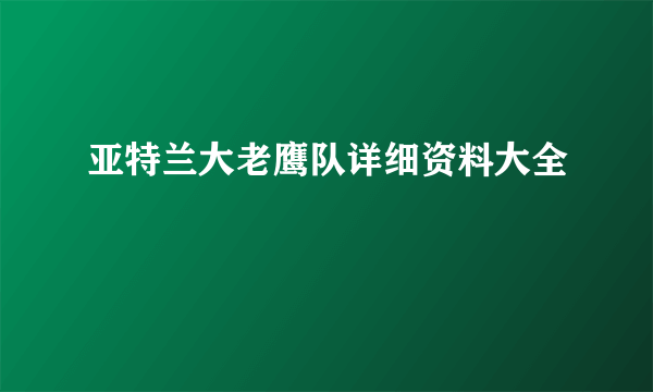 亚特兰大老鹰队详细资料大全