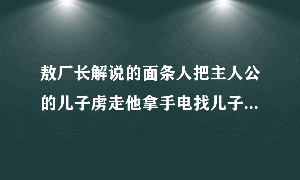 敖厂长解说的面条人把主人公的儿子虏走他拿手电找儿子画面用的是摄像机的样子的游戏名字？