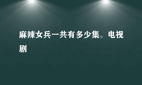 麻辣女兵一共有多少集。电视剧