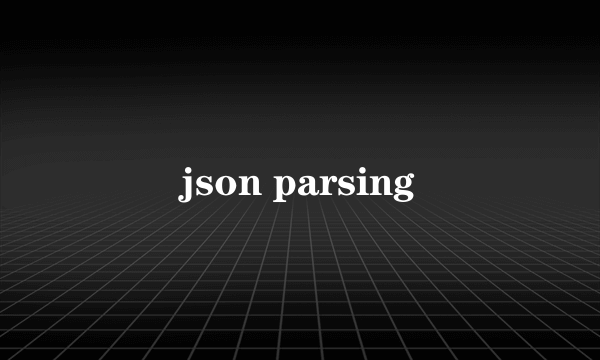 json parsing