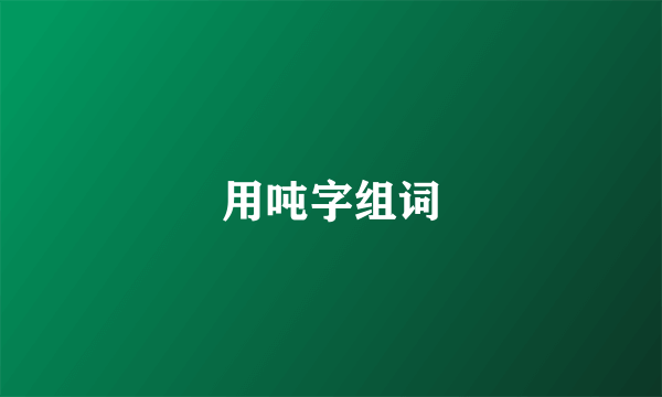 用吨字组词