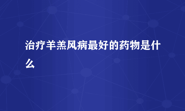 治疗羊羔风病最好的药物是什么