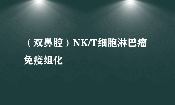 （双鼻腔）NK/T细胞淋巴瘤免疫组化