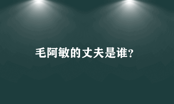 毛阿敏的丈夫是谁？