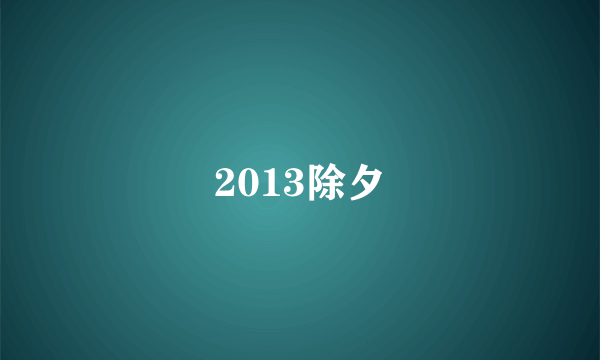 2013除夕