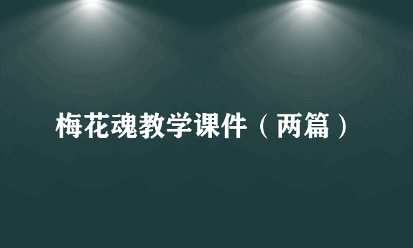 梅花魂教学课件（两篇）