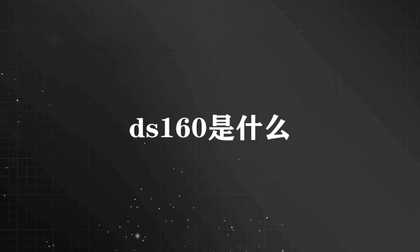 ds160是什么