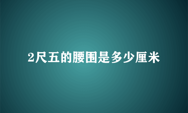 2尺五的腰围是多少厘米