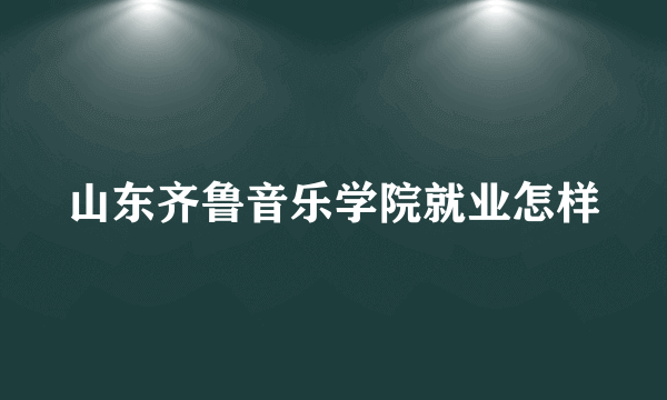 山东齐鲁音乐学院就业怎样