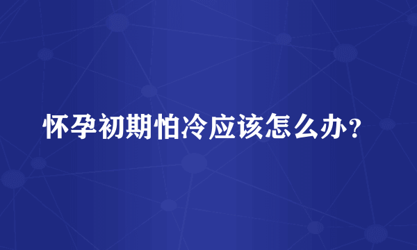 怀孕初期怕冷应该怎么办？