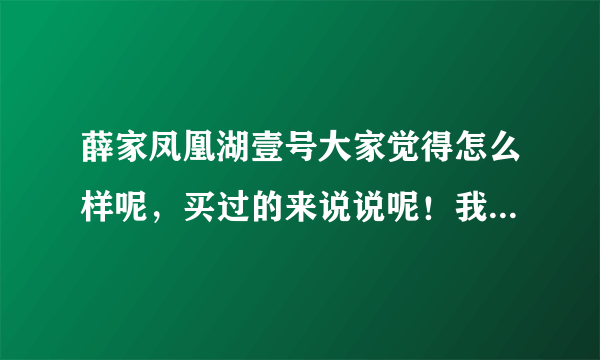 薛家凤凰湖壹号大家觉得怎么样呢，买过的来说说呢！我是买了住的，谢谢大家了