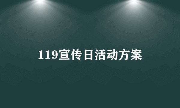 119宣传日活动方案