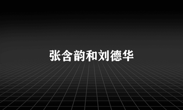 张含韵和刘德华