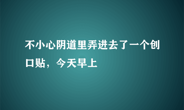 不小心阴道里弄进去了一个创口贴，今天早上