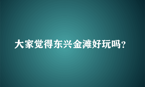 大家觉得东兴金滩好玩吗？