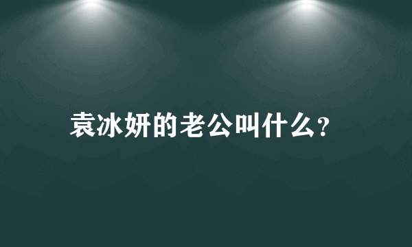 袁冰妍的老公叫什么？