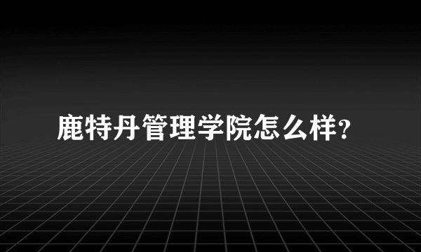 鹿特丹管理学院怎么样？