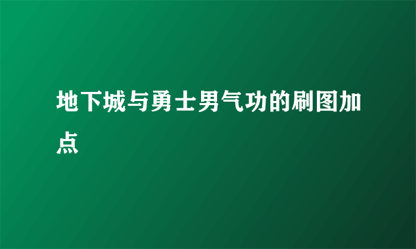 地下城与勇士男气功的刷图加点