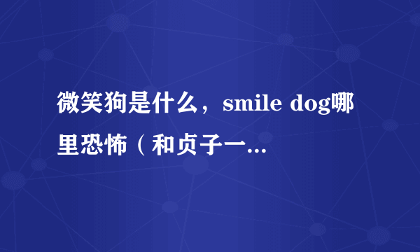 微笑狗是什么，smile dog哪里恐怖（和贞子一样诡异)