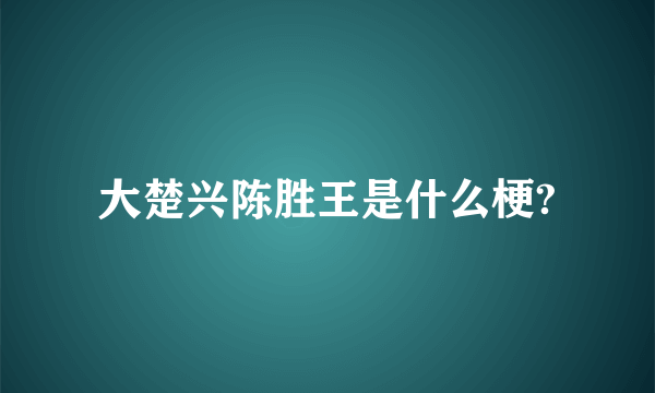 大楚兴陈胜王是什么梗?