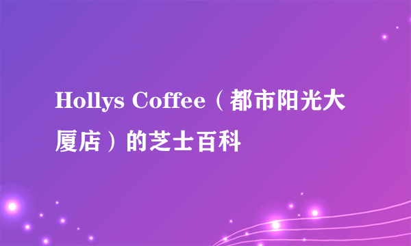 Hollys Coffee（都市阳光大厦店）的芝士百科