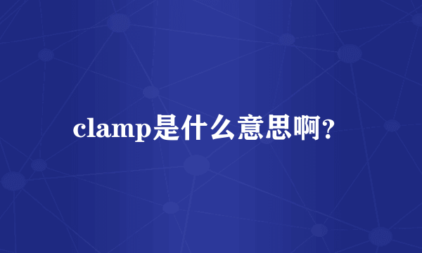 clamp是什么意思啊？