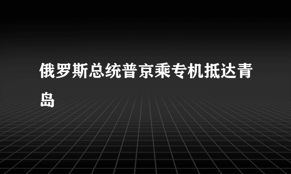 俄罗斯总统普京乘专机抵达青岛