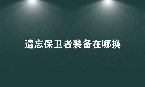 遗忘保卫者装备在哪换