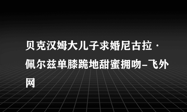 贝克汉姆大儿子求婚尼古拉·佩尔兹单膝跪地甜蜜拥吻-飞外网