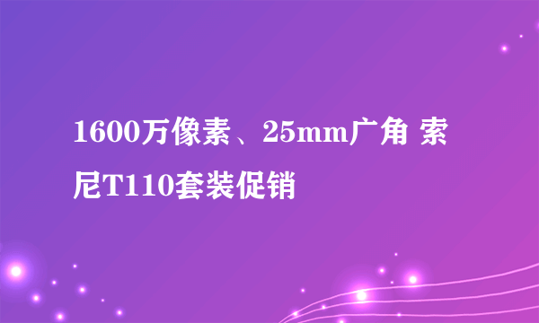 1600万像素、25mm广角 索尼T110套装促销