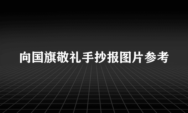 向国旗敬礼手抄报图片参考