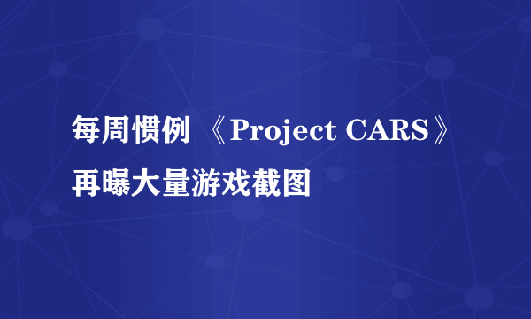 每周惯例 《Project CARS》再曝大量游戏截图