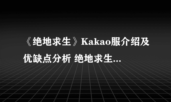 《绝地求生》Kakao服介绍及优缺点分析 绝地求生Kakao服怎么样