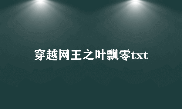 穿越网王之叶飘零txt