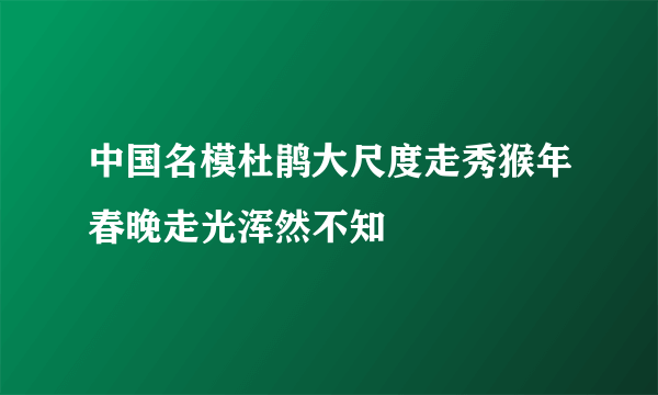 中国名模杜鹃大尺度走秀猴年春晚走光浑然不知