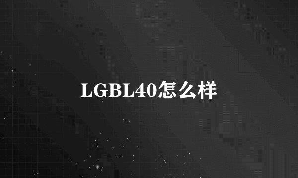 LGBL40怎么样