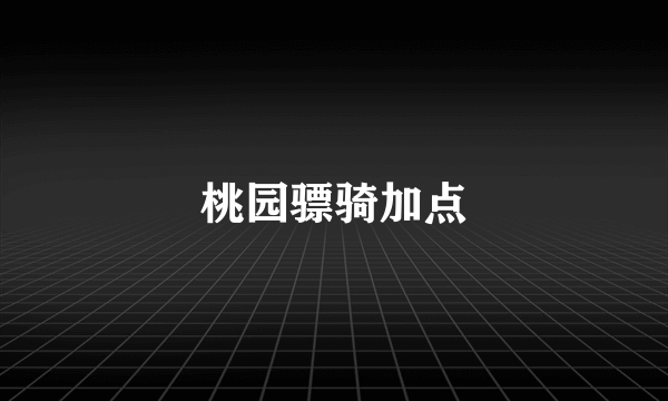 桃园骠骑加点