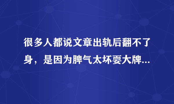 很多人都说文章出轨后翻不了身，是因为脾气太坏耍大牌得罪人太多，那为什么姚笛也迟迟无法翻身？