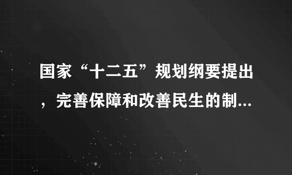 国家“十二五”规划纲要提出，完善保障和改善民生的制度安排，把()放在经济社会发展优先位置，加快发展各项社会事业，推进基本公共服务均等化，加大收人分配调节力度，坚定不移走共同富裕道路，使发展成果惠及全体人民。 A: 实施科教兴国战略和人才强国战略 B: 促进就业 C: 建设资源节约型社会 D: 改革开放