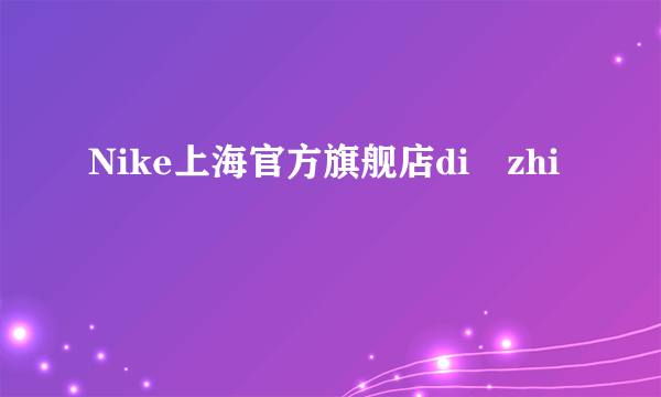 Nike上海官方旗舰店di zhi