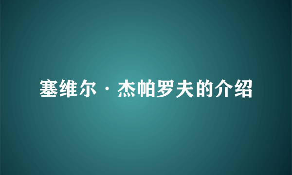 塞维尔·杰帕罗夫的介绍