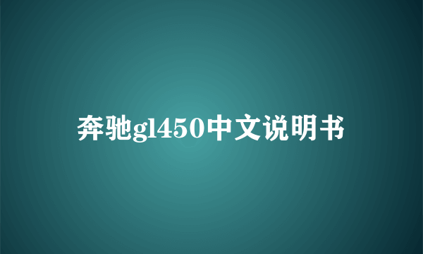 奔驰gl450中文说明书