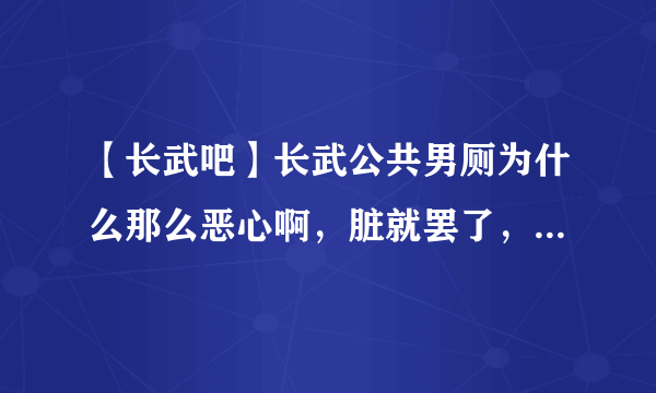 【长武吧】长武公共男厕为什么那么恶心啊，脏就罢了，还有很多莫名的电话号_长武吧_百度贴吧