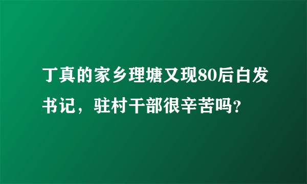 丁真的家乡理塘又现80后白发书记，驻村干部很辛苦吗？