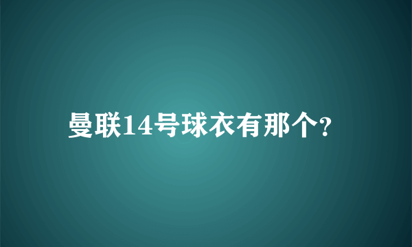 曼联14号球衣有那个？