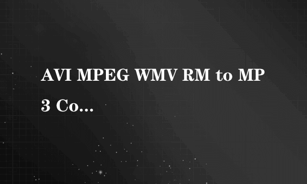 AVI MPEG WMV RM to MP3 Converter的使用问题