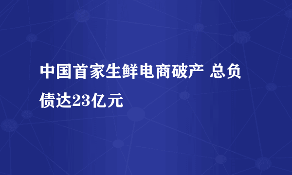 中国首家生鲜电商破产 总负债达23亿元