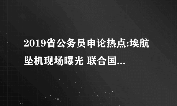 2019省公务员申论热点:埃航坠机现场曝光 联合国工作者遇难