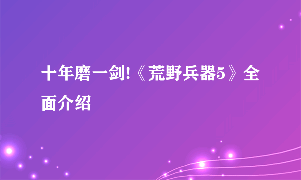 十年磨一剑!《荒野兵器5》全面介绍