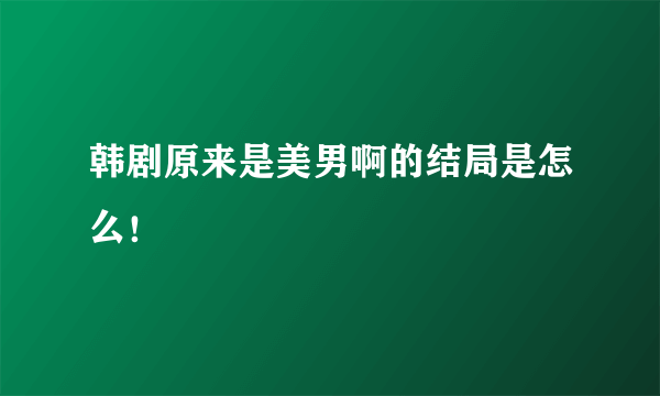 韩剧原来是美男啊的结局是怎么！